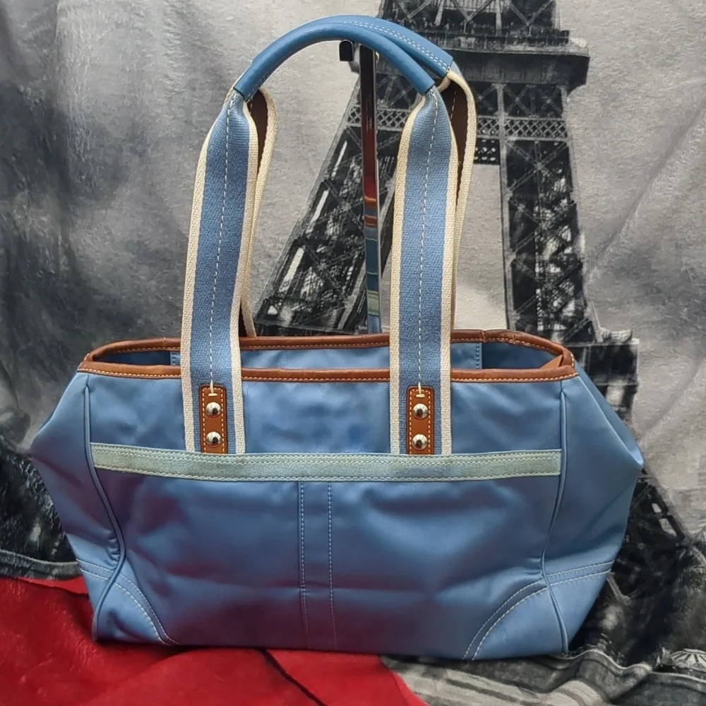 Coach nylon and suede bag 10663